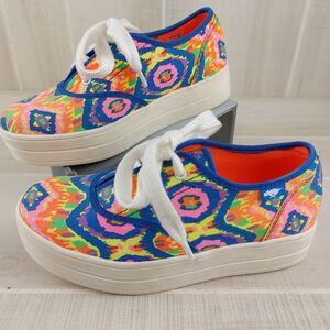 Rocket Dog Women's Size 6.5 Baker Electric Boogie Neon Platform Sneakers